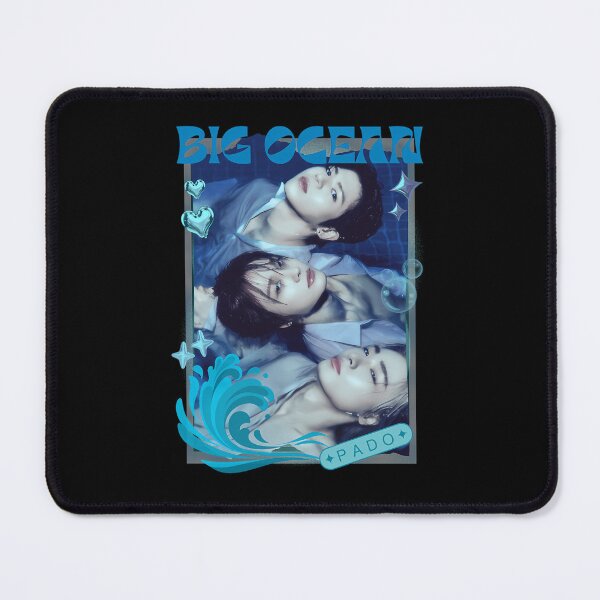 Item preview, Big Ocean Blue Kpop Group Retro Collage Design designed and sold by RaindropsDe.