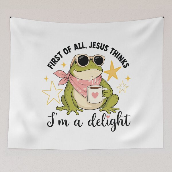 Item preview, Jesus Thinks Im A Delight Cute Frog Christian Faith Funny Religious Gift designed and sold by kiralynstration.