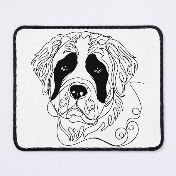 Item preview, St. Bernard One Line Art – Minimalist Dog Illustration designed and sold by Pfotenfaden.