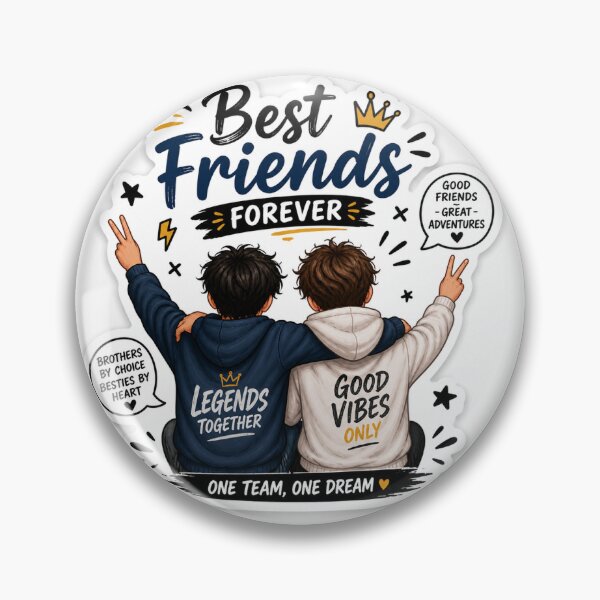 Item preview, Best Friends Forever Boys Friendship Sticker designed and sold by Ishratparween11.