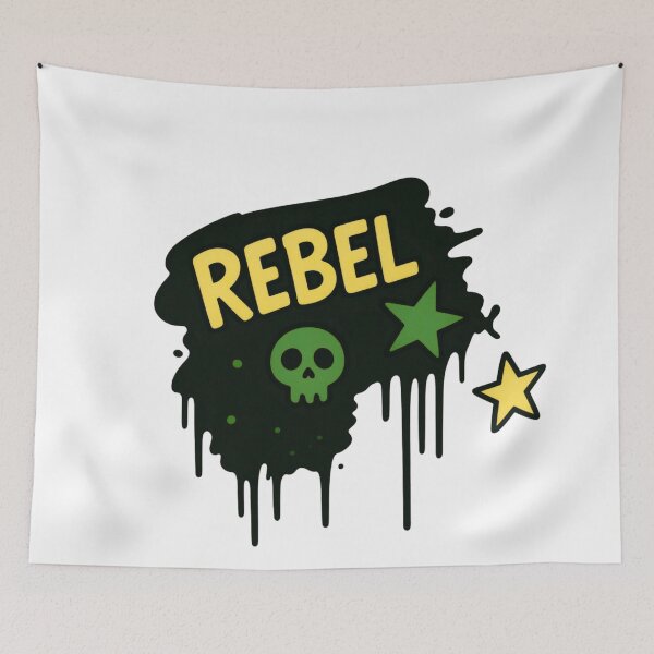 Item preview, REBEL — Grunge Skull Drip Art designed and sold by Liberty4Punk.