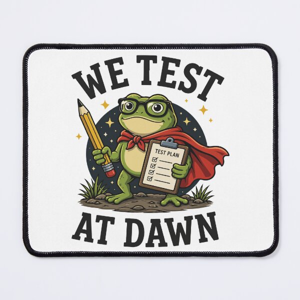 Item preview, We Test At Dawn Funny Frog Teacher Test Day Coordinator Exam Humor designed and sold by kiralynstration.