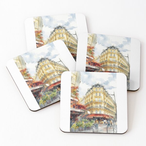 Item preview, Paris Cafe Rue Rambuteau Watercolor designed and sold by caracatita75.