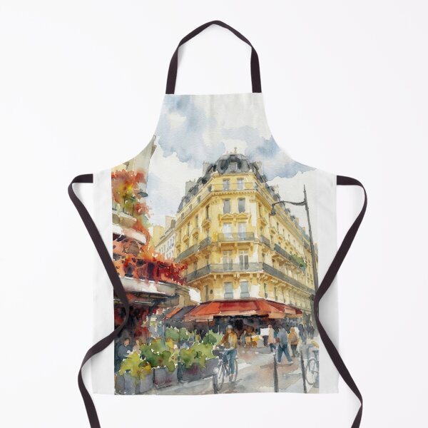 Item preview, Paris Cafe Rue Rambuteau Watercolor designed and sold by caracatita75.
