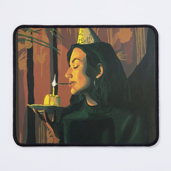 Item preview, Woman with a cigarette and a birthday cake designed and sold by pencilIDK.