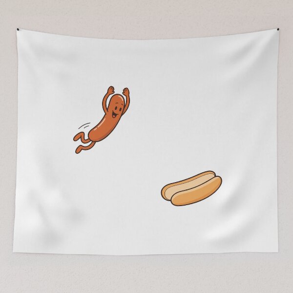 Item preview, Funny Hotdog High Dive BBQ Food Humor Sausage Summer Party Gift designed and sold by kiralynstration.