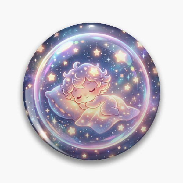 Item preview, Kawaii Sleeping Lamb in Galaxy Bubble Sticker - Dreamy Starry Night Sheep Decal - Aesthetic Pastel Celestial Sticker - Waterproof Vinyl for Laptop, Kindle, Journal, and Bottles. designed and sold by Stick - O - pedia.