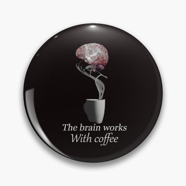 Item preview, The Brain Works With Coffee T-Shirt - Scientific Coffee Art designed and sold by MOHAMEDNOOR428.