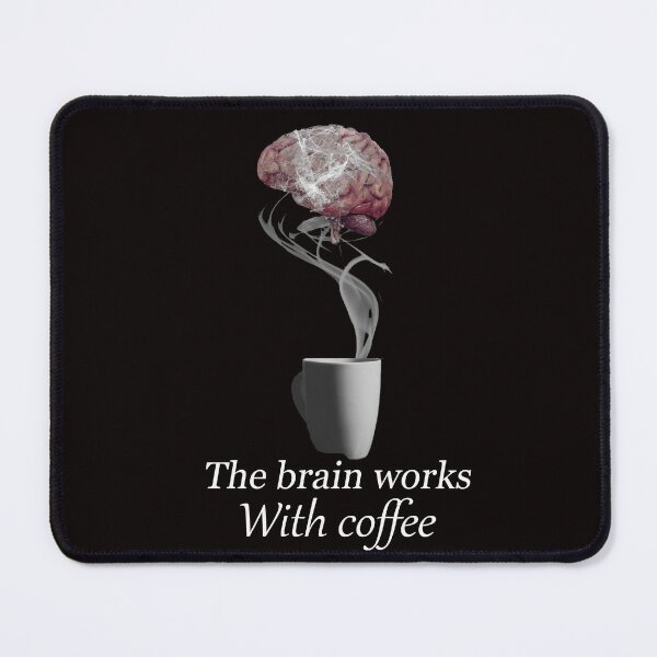 Item preview, The Brain Works With Coffee T-Shirt - Scientific Coffee Art designed and sold by MOHAMEDNOOR428.