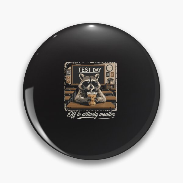 Item preview, Off To Actively Monitor Funny Raccoon Teacher Test Day Proctor Humor designed and sold by kiralynstration.