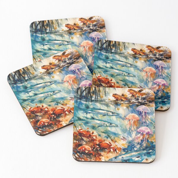 Item preview, Tangled Mangrove Waters with Dynamic Coastal Life designed and sold by WildlifeInc.