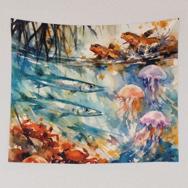 Item preview, Tangled Mangrove Waters with Dynamic Coastal Life designed and sold by WildlifeInc.