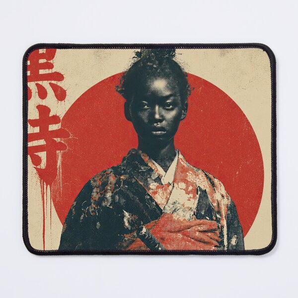 Item preview, Black Samurai Woman Design – Japanese Warrior Art | Dark Female Samurai designed and sold by obstinator.