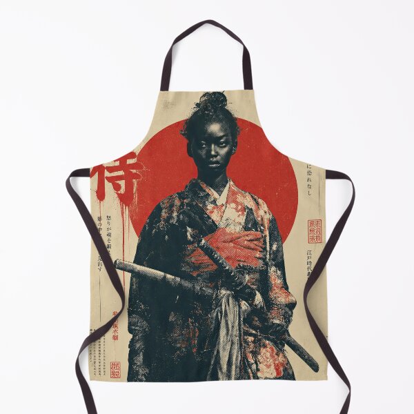 Item preview, Black Samurai Woman Design – Japanese Warrior Art | Dark Female Samurai designed and sold by obstinator.