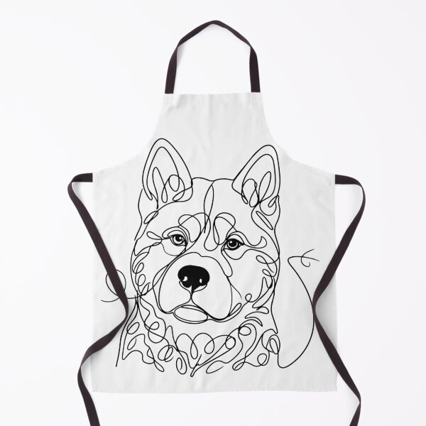 Item preview, Akita One Line Art – Minimalist Japanese Dog Illustration designed and sold by Pfotenfaden.