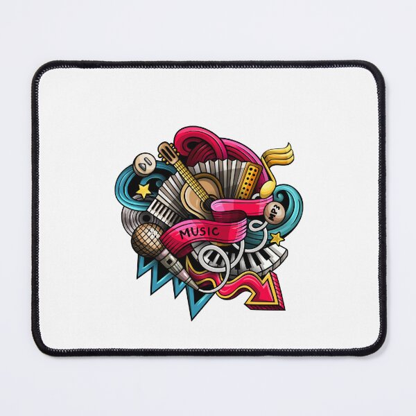 Item preview, Colorful Music Doodle Composition designed and sold by AchraffPrint.