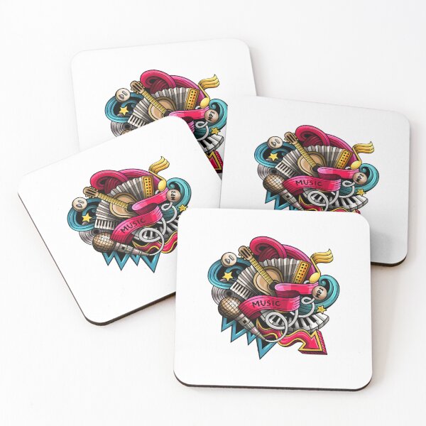 Item preview, Colorful Music Doodle Composition designed and sold by AchraffPrint.