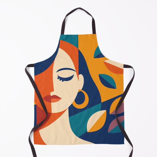 Item preview, Cubist Inspired Woman with Autumn Leaves designed and sold by InkSmithery.