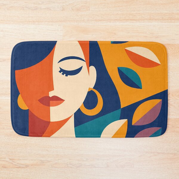 Item preview, Cubist Inspired Woman with Autumn Leaves designed and sold by InkSmithery.