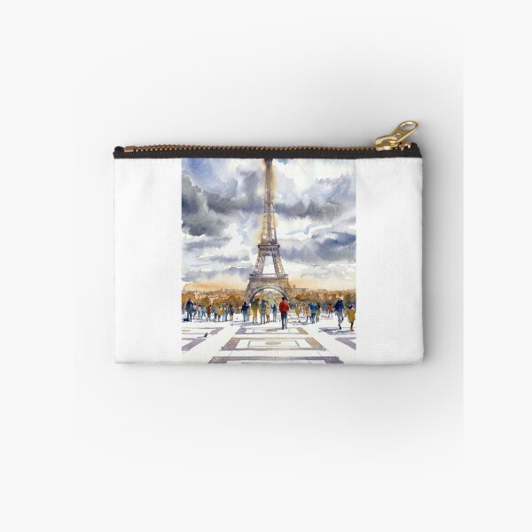 Item preview, Rainy Eiffel Tower Watercolor designed and sold by caracatita75.