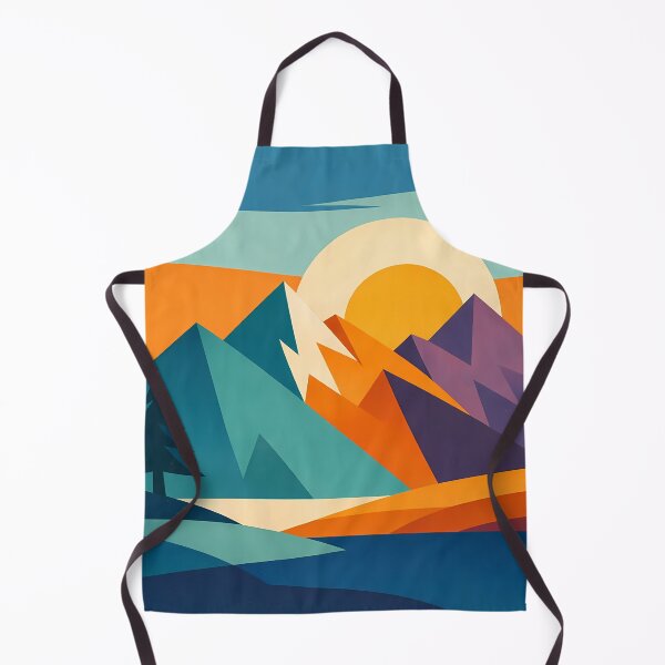 Item preview, Geometric Mountain Sunset Landscape designed and sold by InkSmithery.