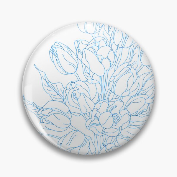 Item preview, Neon Blue Tulip Bouquet on Dark Canvas designed and sold by JAMESAMORN.