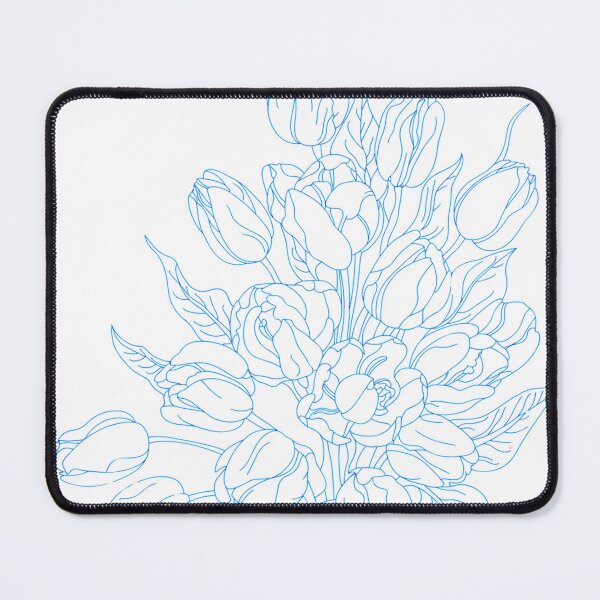 Item preview, Neon Blue Tulip Bouquet on Dark Canvas designed and sold by JAMESAMORN.