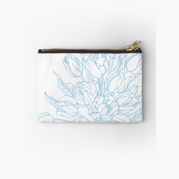 Item preview, Neon Blue Tulip Bouquet on Dark Canvas designed and sold by JAMESAMORN.