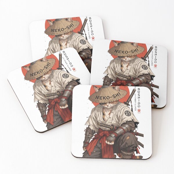 Item preview, Samurai Cat Neko Bushido Japanese Ronin Sword designed and sold by WelLarsDigitals.
