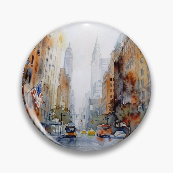 Item preview, NYC Chrysler Street Watercolor designed and sold by caracatita75.