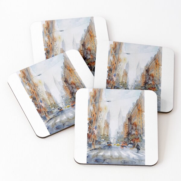 Item preview, NYC Chrysler Street Watercolor designed and sold by caracatita75.