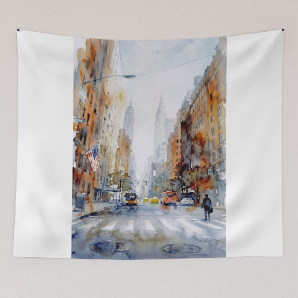 Item preview, NYC Chrysler Street Watercolor designed and sold by caracatita75.