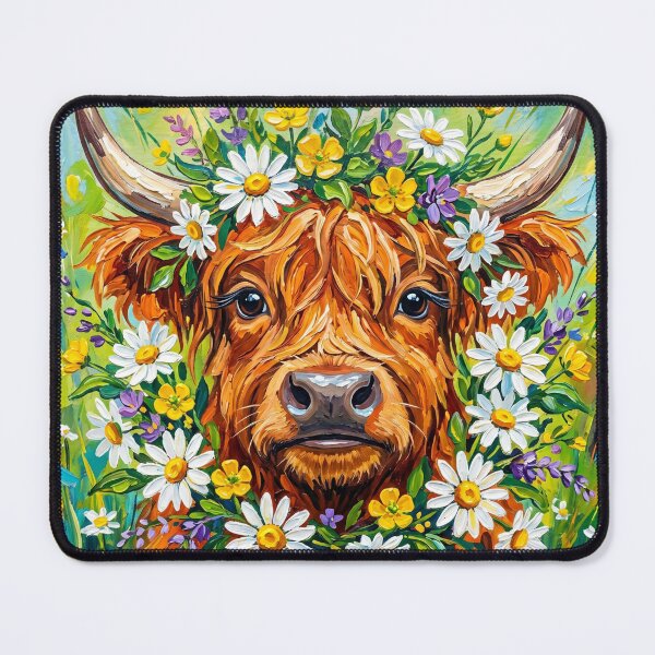 Item preview, Highland Cow Daisy designed and sold by ThirteenBrandsSC.