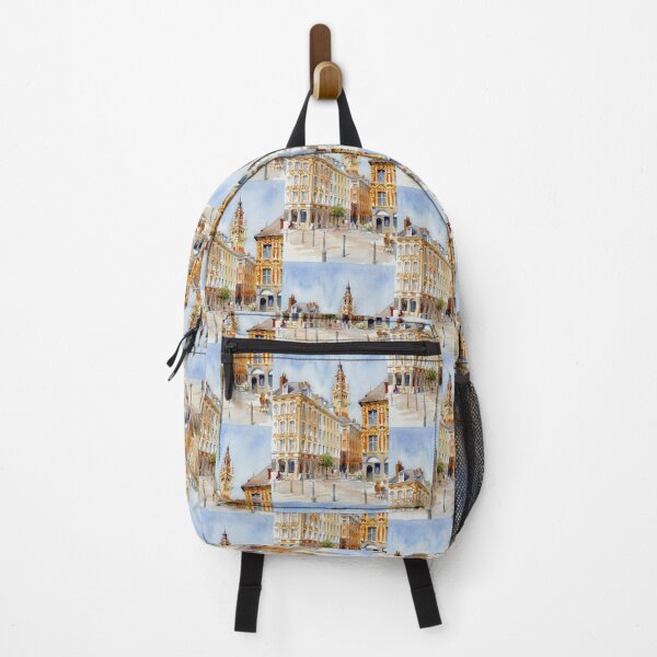 Item preview, Lille Historic Square and Belfry - Watercolor View designed and sold by caracatita75.