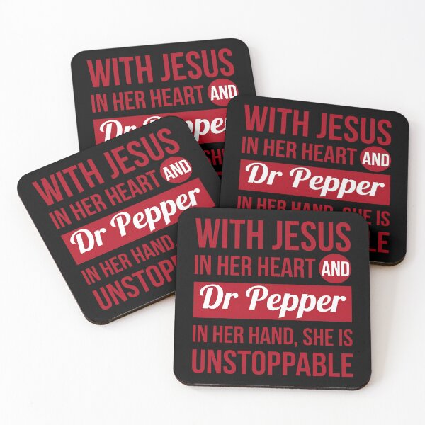 Item preview, With Jesus In Her Heart And Dr Pepper In Her Hand She Is Unstoppable designed and sold by cozygamerstore.