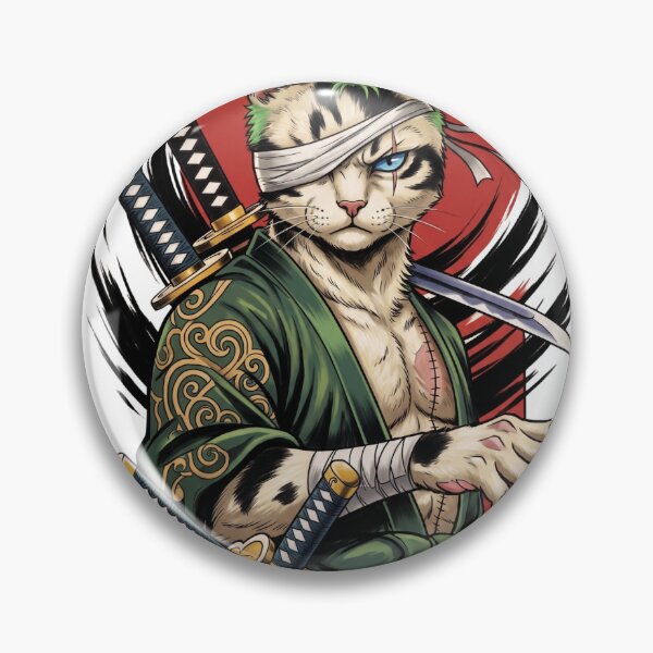 Item preview, Three Sword Style Anime Samurai Cat Parody designed and sold by WelLarsDigitals.