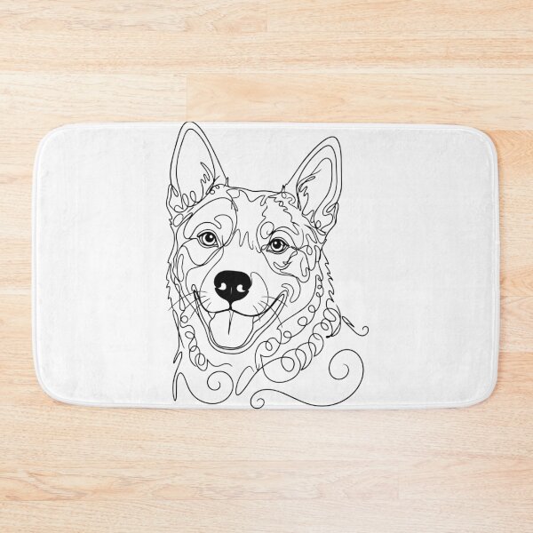 Item preview, Australian Cattle Dog One Line Art – Minimalist Dog Illustration designed and sold by Pfotenfaden.