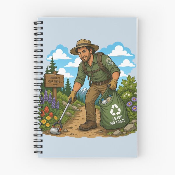 Item preview, Trail Hero Cleanup Hiking Landscape designed and sold by BROHLine Studio.
