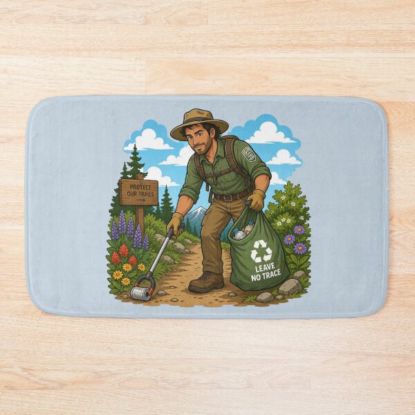 Item preview, Trail Hero Cleanup Hiking Landscape designed and sold by BROHLine Studio.