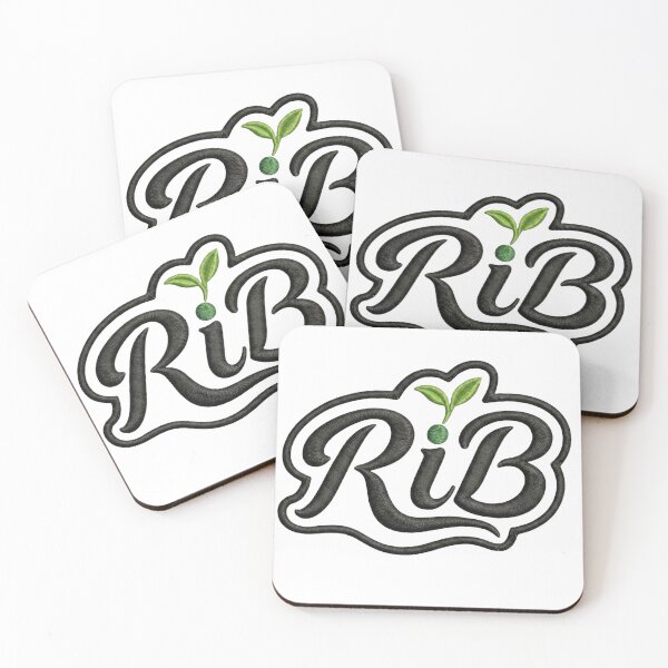 Item preview,  Minimalist Stealth RiB Logo with Green Sprout designed and sold by Rib-Brand.