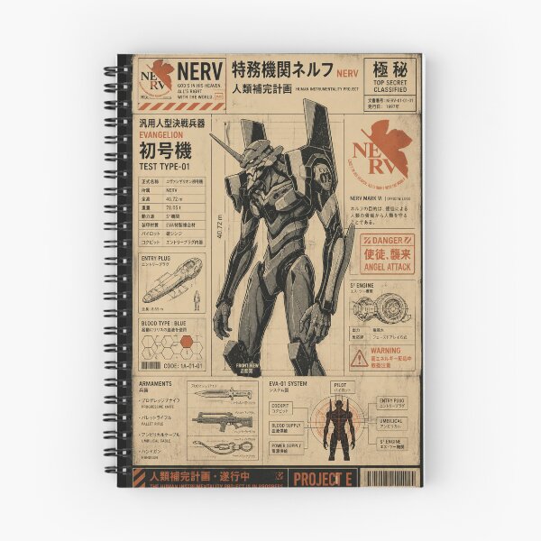 Item preview, Vintage EVA-01 Mecha Blueprint Retro Anime Technical Poster Shirt designed and sold by zumerdiego.