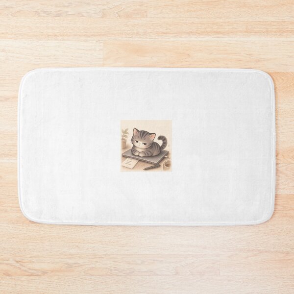 Item preview, Lazy Cat Blocking Laptop designed and sold by LovelyCatGalaxy.