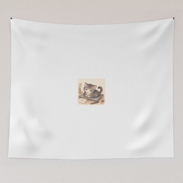 Item preview, Lazy Cat Blocking Laptop designed and sold by LovelyCatGalaxy.