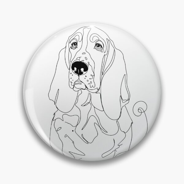 Item preview, Basset Hound One Line Art – Minimalist Dog Illustration designed and sold by Pfotenfaden.