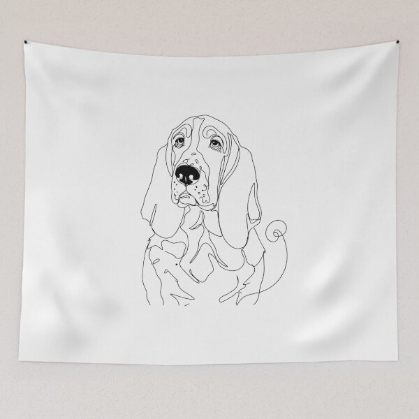Item preview, Basset Hound One Line Art – Minimalist Dog Illustration designed and sold by Pfotenfaden.