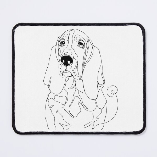 Item preview, Basset Hound One Line Art – Minimalist Dog Illustration designed and sold by Pfotenfaden.