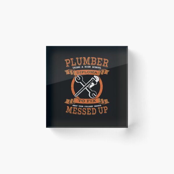 Item preview, Funny Plumber High School Diploma Fix College Degree Trade Humor designed and sold by haitrieuic96.