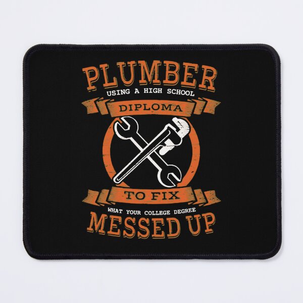 Item preview, Funny Plumber High School Diploma Fix College Degree Trade Humor designed and sold by haitrieuic96.