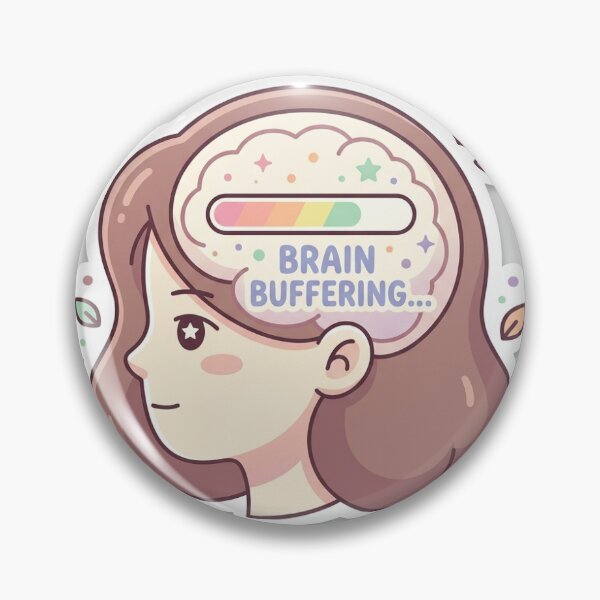 Item preview, Funny Brain Buffering Sticker - Cute Relatable Student Life Decal - Aesthetic Pastel Mental Health Art - Kawaii ADHD Brain Loading Vinyl. designed and sold by Stick - O - pedia.
