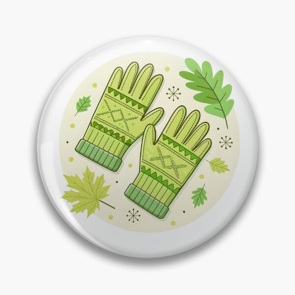 Item preview, Cozy Green Winter Gloves with Leafy Autumn Charm designed and sold by JAMESAMORN.